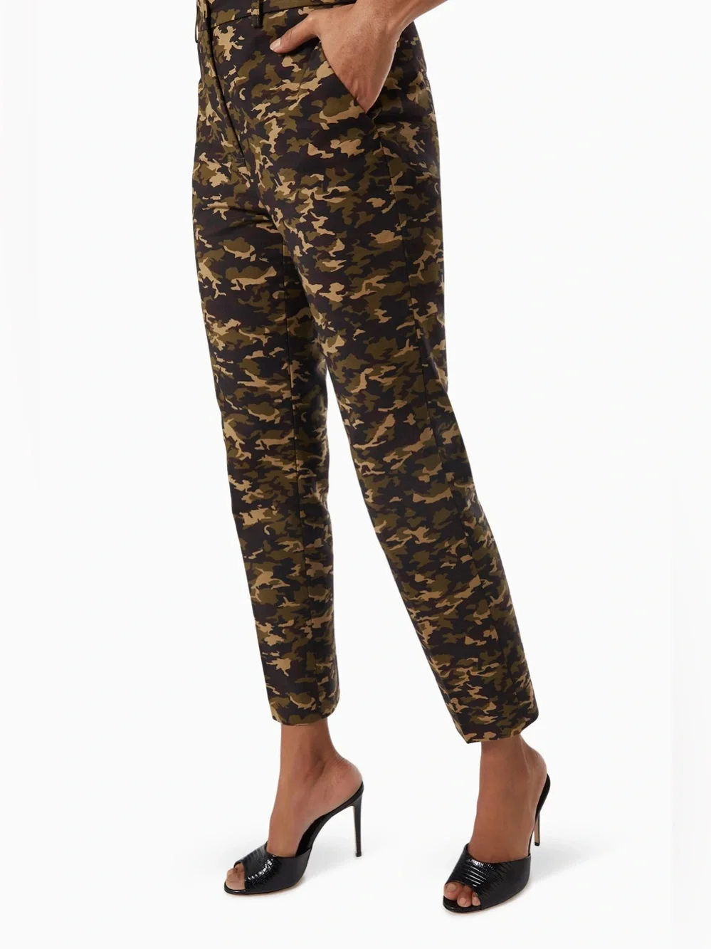 MICHAEL KORS COLLECTION CAMOUFLAGE TAILORED PANTS — SIZE 10